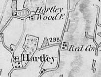1893 ordnance survey 1 inch map of Hartley and Dartford area