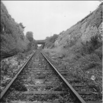 The site of Longfield Halt station in the 1960s