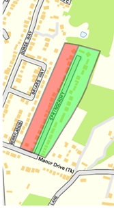 Division of Fairhaven (pink) and Brambledown (green) holdings 1925