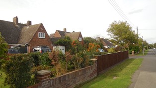 Hartley-Kent: Looking north from Fairfield, Woodland Avenue