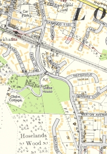 Hartley-Kent: Hoselands Hill 1936 map superimposed on modern map