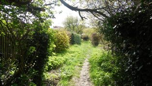 Hartley-Kent: Fairby Lane - Footpath from Farm View to Black Lion